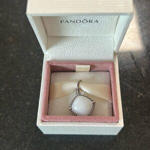 PANDORA CHARM WHITE AND SILVER